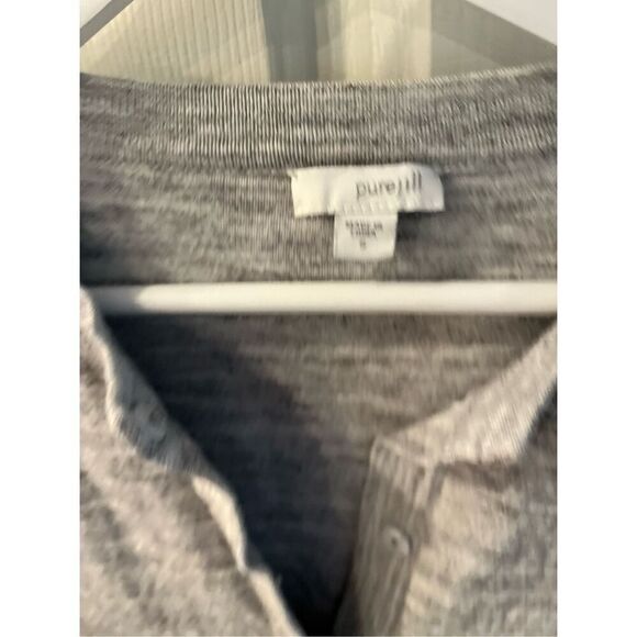 J. Jill Gray Space Dyed Snap Down Long Line Cardigan sz S EUC - Picture 6 of 10